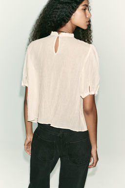RUSTIC INSERT BLOUSE - Zara фото 3