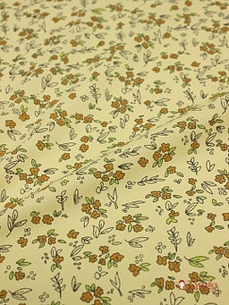 Плательный хлопок Есения цв.светло-горчичный, ш.1.44м, хлопок-100%, 115гр/м.кв