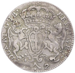 2 лиры 1792 года Генуя