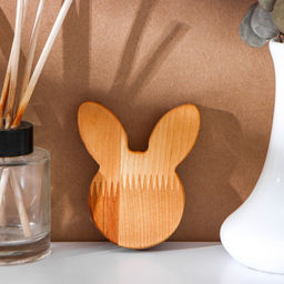 Пасхальный деревянный набор Adelica, подставка для яиц заяц 1 ячейка, сервировочная доска, термонаклейки 7 шт, берёза  фото 11