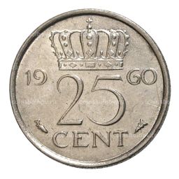 25 центов 1960 года Нидерланды