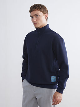 Fermuarl? Dik Yaka Erkek Sweatshirt