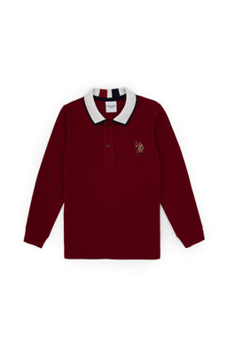 Erkek _ocuk Bordo Basic Sweatshirt Sepette S_rpriz _ndirim