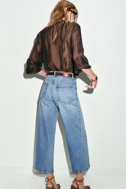 BLUSA VOLANTES LUNARES / Marr?n - Zara фото 3