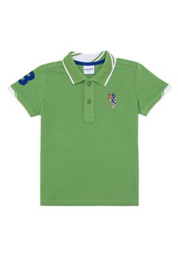 U. S. Polo Assn Зеленая футболка с воротником-поло для мальчика