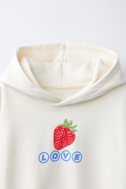 SUDADERA CAPUCHA FRUTAS / Crudo - Zara фото 4