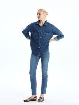 Y?ksek Bel Straight Fit Kad?n Jean Pantolon