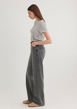 Victoria Classic Denim Koyu Gri Jean Pantolon - Mavi фото 3