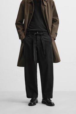 TEXTURED TROUSERS WITH BELT - Zara фото 2