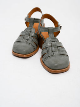 Босоножки 5035.23663bе.Вакса хаки+коричневый