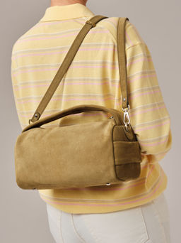 Замшевая сумка Solea DBR 31365 белый мох