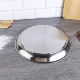 Блюдо 36 см металл круглое /h=3/ B-35-5 /уп 120/ 0.220 нерж 679230 - Галеонтрейд фото 2