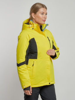 Горнолыжная куртка женская зимняя желтого цвета 3105J - Chunmai фото 2