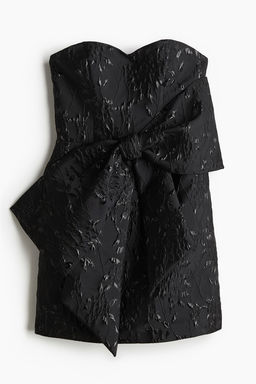 Vestido en tejido jacquard con lazo decorativo - H&m фото 5