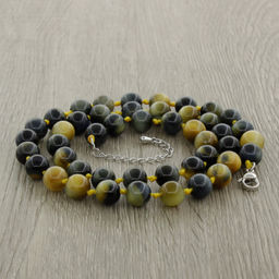 Тигровый глаз, круглые 8мм, "Классика" бусы 42см