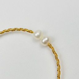 Браслет регулируемый с речным Жемчугом - Радуга самоцветов фото 4