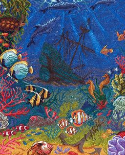 Набор для вышивания PANNA Золотая серия MT-0988 Подводный мир 33.5 х 42.5 см