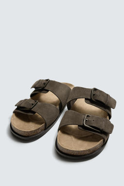 SANDALIA PIEL TIRAS / Gris Topo - Zara фото 5