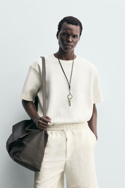 TEXTURED RELAXED FIT T-SHIRT - Zara фото 2