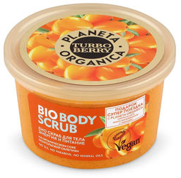 Planeta Organica / Turbo Berry / Био скраб для тела Энергия и Питание Облепиха, 350 г.