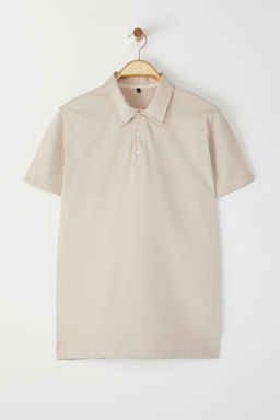 Lacivert Regular/Normal Kesim Basic %100 Pamuk Suprem K?sa Kol Polo Yaka T-shirt TMNSS25PO00001