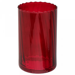 Ваза для цветов стеклянная "Иберетта" 1,72л, д12см, h20см, рифленная, форма "цилиндр", "Бордо" (Россия)