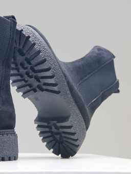 Челси 360.P.asteria.bl черный замша/Байка