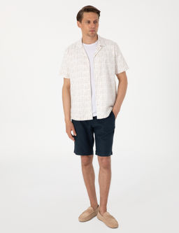Bej Comfort Fit K_sa Kollu G_mlek