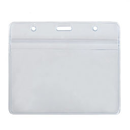 Цена за 10 шт. Бейдж горизонтальный Calligrata 108×76 мм, внешний размер 95×115 мм, 350 мкр, с зип защёлкой