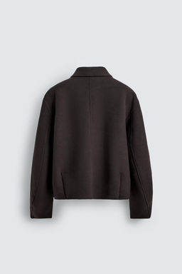 CAZADORA BOXY FIT CON LANA / Marr?n oscuro - Zara фото 9