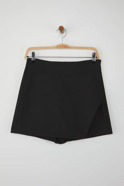 Siyah Fermuarl? Asimetrik Detayl? Bodycone/Vucuda Oturan Orme Esnek Mini Etek TWOAW26ET00019 - Trendyolmilla фото 5