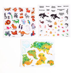 Развивающий набор Глобус - изучаем животный мир - Эврики фото 14