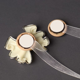 Цена за 3 шт. Подхват для штор Бант, 6 5 см, цвет молочный - Арт узор фото 4