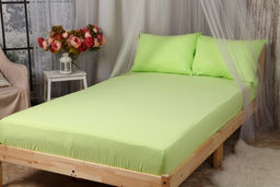 Простыня трикотажная на резинке Мерцана (Салатовый) MERC05 160x200