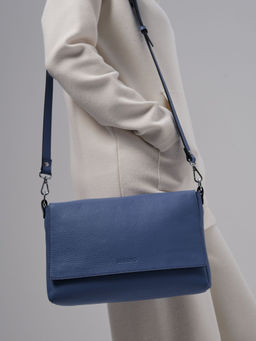 Сумка кожаная на плечо Deboro 30181 сиреневый закат