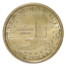 1 доллар 2000 года P США Сакагавея Парящий Орел