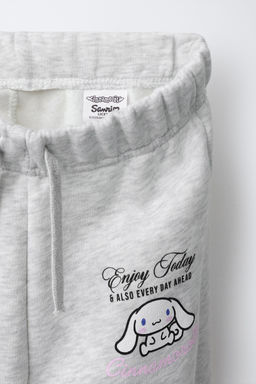 PANTAL?N FELPA WIDE LEG CINNAMOROLL SANRIO / Gris vigor?