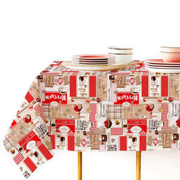 Kitchen Скатерть 200х145см, длина стола до 160см, на 6-8 персон, хлопок Комфорт 171г/м2, Домашняя мода (Россия)