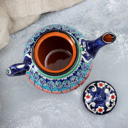 Чайник заварочный Риштанская Керамика, 1 л, синий