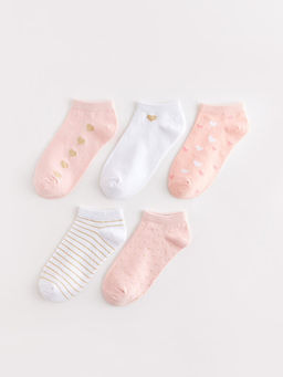 Desenli K?z ?ocuk Patik ?orap 5li