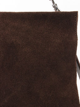 LACCOMA сумка АУ4684-Ф-коричневый натуральная замша хлопок  фото 5