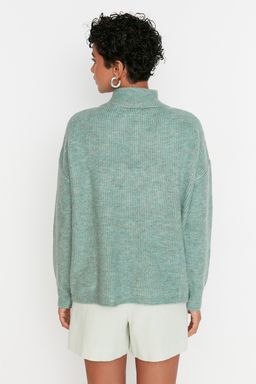 Mint Yumusak Dokulu Fermuarl? Triko Kazak TWOAW20XS0009