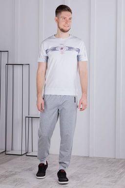 брюки спортивные 
 3.MM113A-серый-светлый
