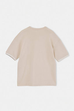 TRENDYOL MAN Lacivert Oversize/Genis Kesim Nak?sl? Triko Bant Detayl? Dokulu T-Shirt TMNSS25TS00019 - Trendyolmilla фото 8
