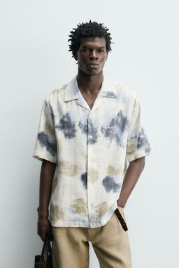 CAMISA FLUIDA ESTRUCTURA / Marr?n-Azul - Zara фото 2
