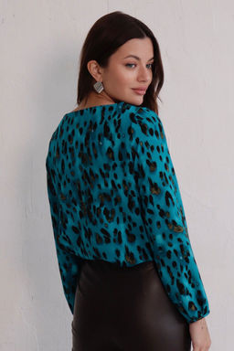 Блуза прямого силуэта с вырезом лодочка - Martichelli фото 53