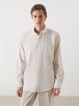 Regular Fit Uzun Kollu ?izgili Erkek G?mlek