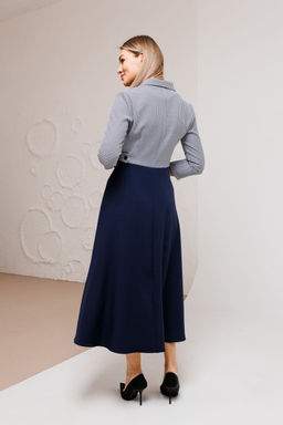 Платье AmberA 1034L синий  фото 2