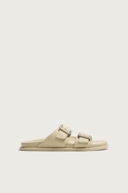 SANDALIA TIRAS PIEL / Crudo - Zara фото 4