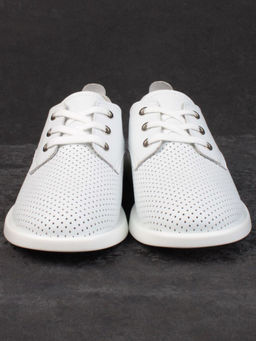 03-D7HY1-1 WHITE Полуботинки женские (натуральная кожа) - Фабричный китай фото 8